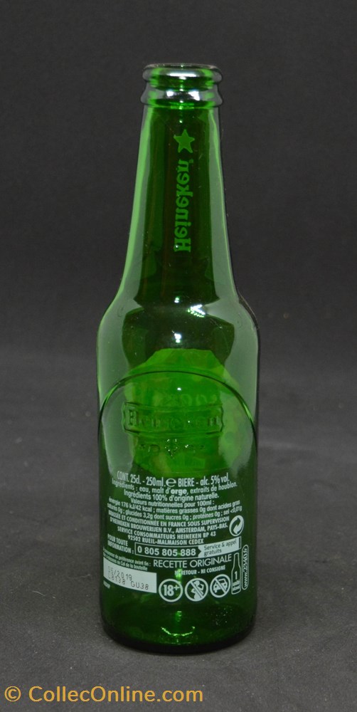 Heineken - Belgique - Blonde - FR - 5% - 25cl art la table argenterie bistrot alimentation bouteille heineken belgique blonde fr 5 25cl