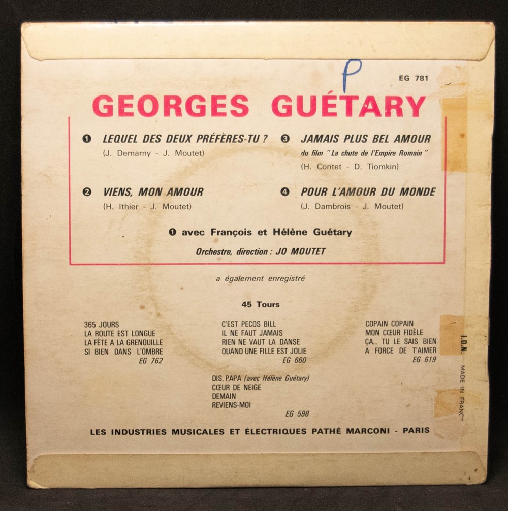 Vinyl - 45t - Georges Guétary divers vinyl 45t georges guetary
