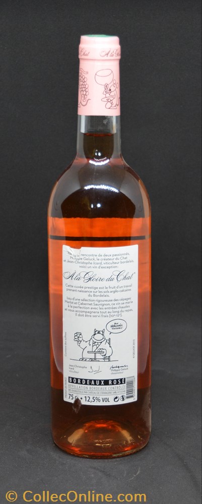 bistrot alimentation bouteille vin a la gloire du chat rose 2012