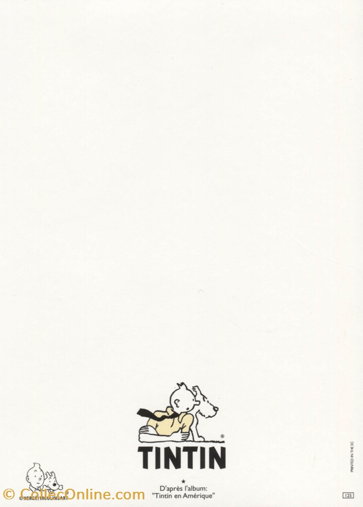 postale carte moulinsart 12x17 double enveloppe tintin en prison 125