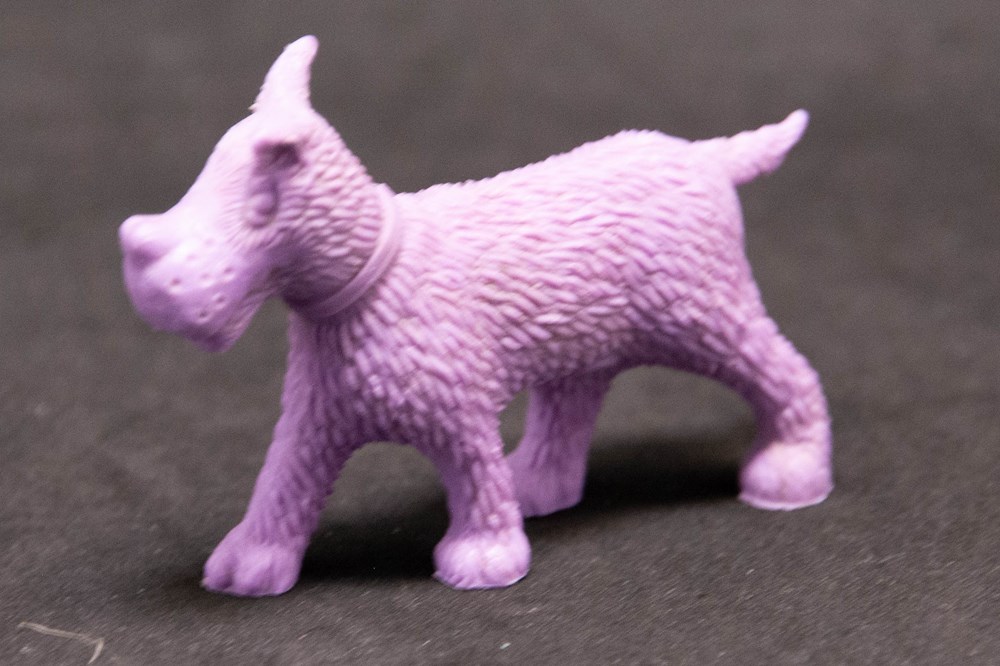figurines belvision 1973 milou monochrome violet