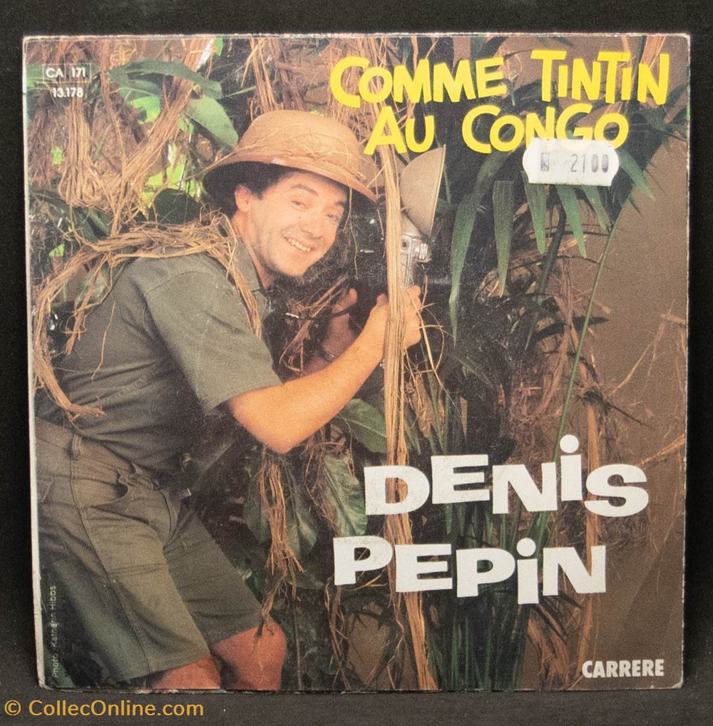 divers film dvd blu ray vinyl 45 tours denis pepin comme tintin au congo