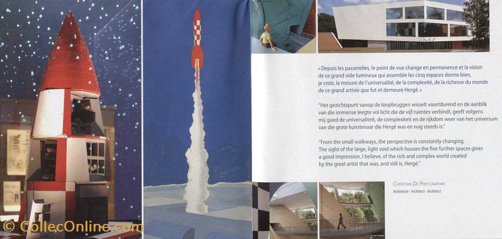 vieux papier ticket d entree musee herge brochure