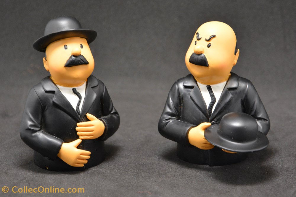 Buste Dupond et Dupont avec chapeau figurine buste dupond et dupont avec chapeau