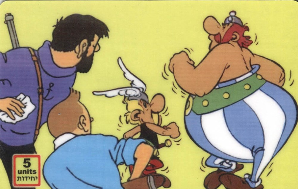 Asie - 1998 - Tintin vs Astérix divers telecartes cartes telephoniques asie 1998 tintin vs asterix