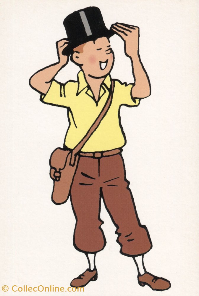 Carte - Moulinsart - 10x15 - Tintin haut de forme (092) postale carte moulinsart 10x15 tintin haut de forme 092