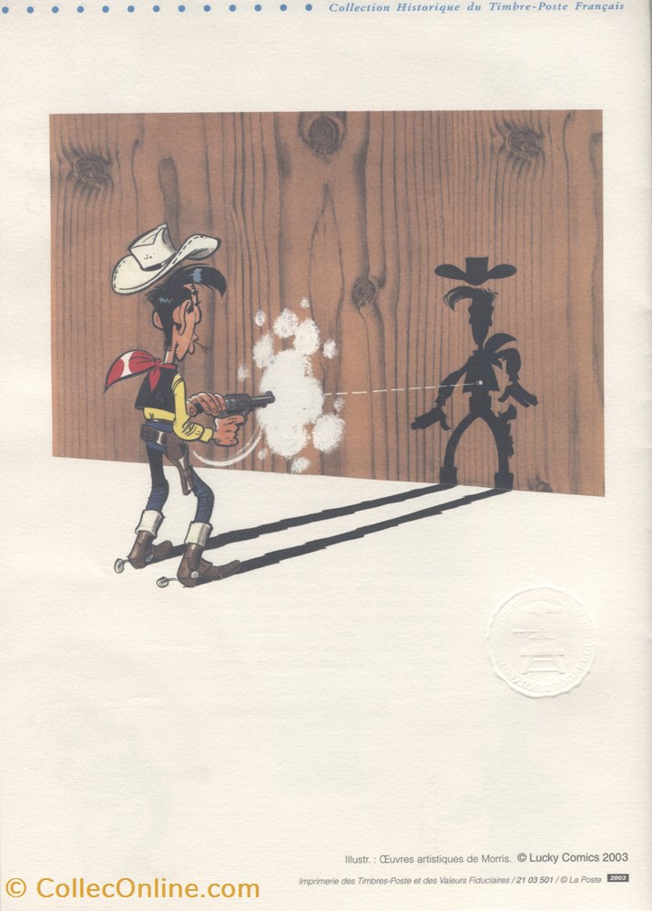 france philathema neuf 2003 fete du timbre lucky luke
