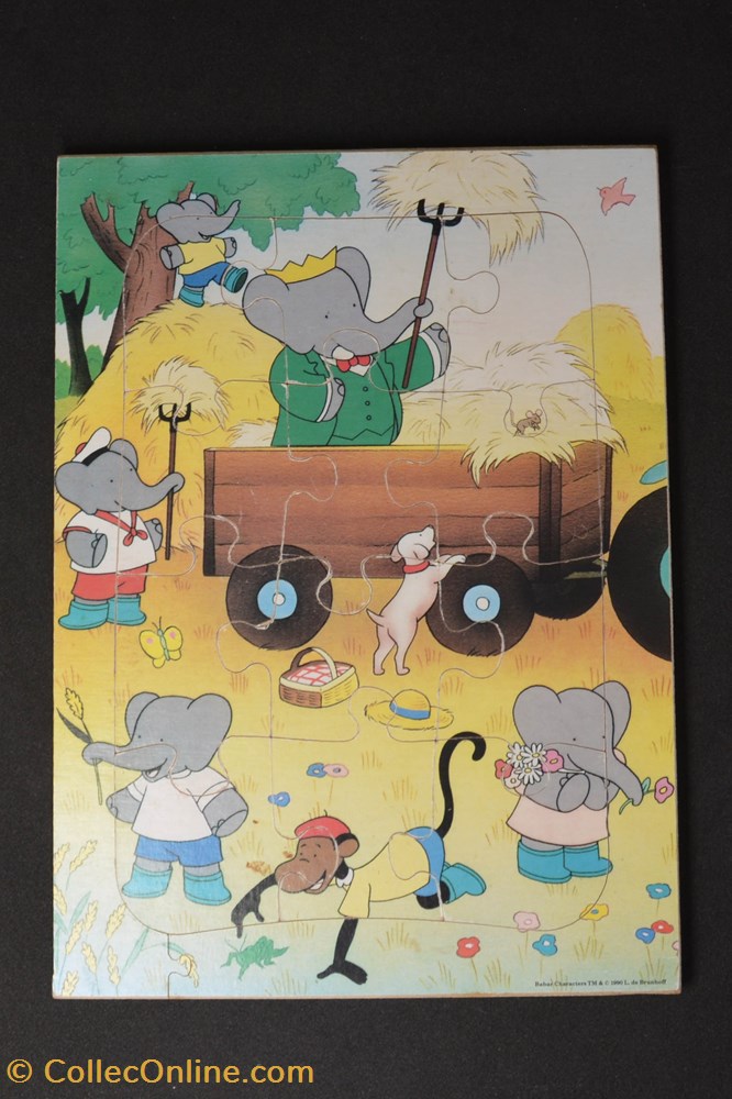 jeux jouet puzzle babar 1990 12 pieces