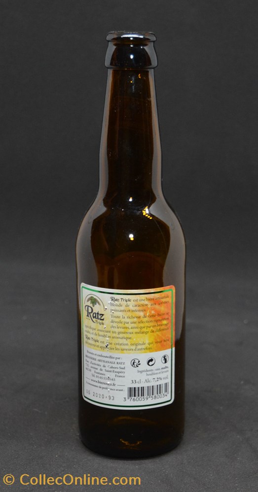 Ratz Triple - Blonde - FR - 7,2% - 33cl art la table argenterie bistrot alimentation bouteille ratz triple blonde fr 7 2 33cl