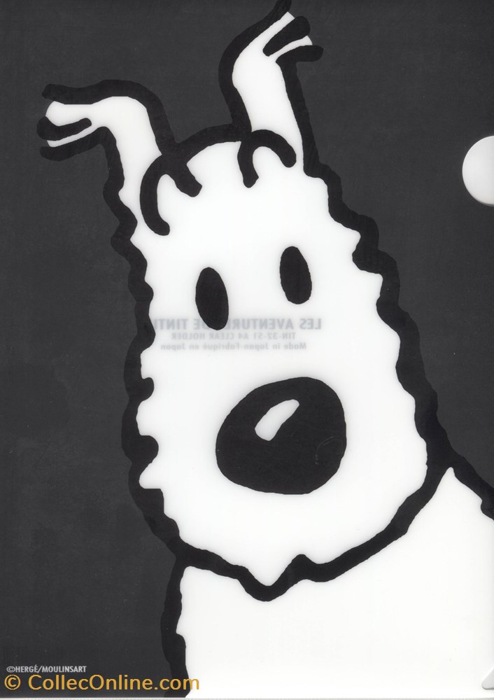 Pochette souple - Milou portrait noir vieux papier autre pochette souple milou portrait noir