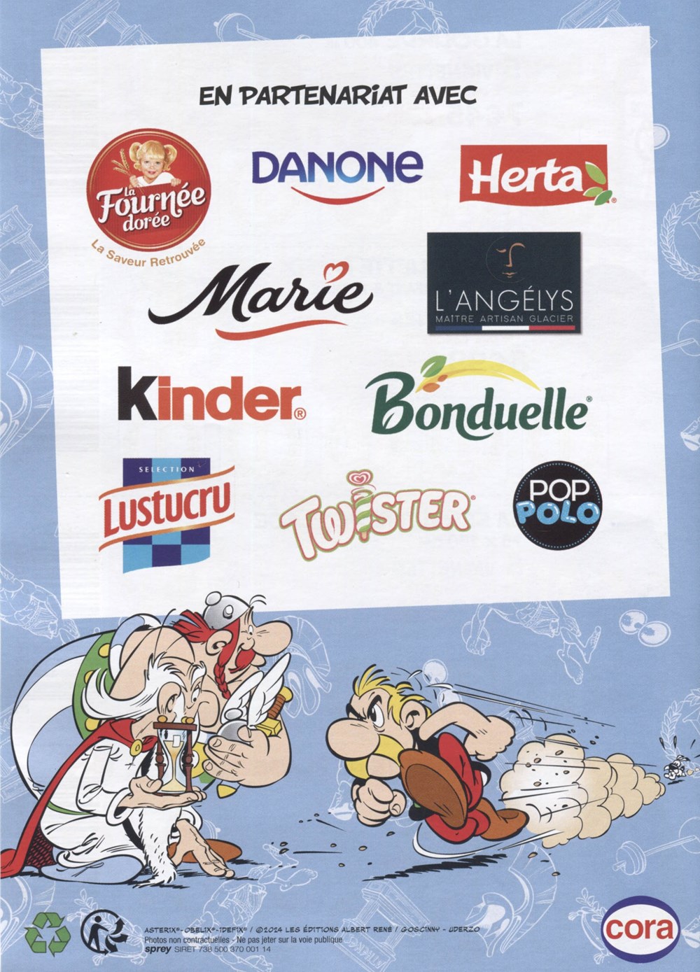 documents anciens publicites cora 2024 asterix aux jeux olympiques flyer