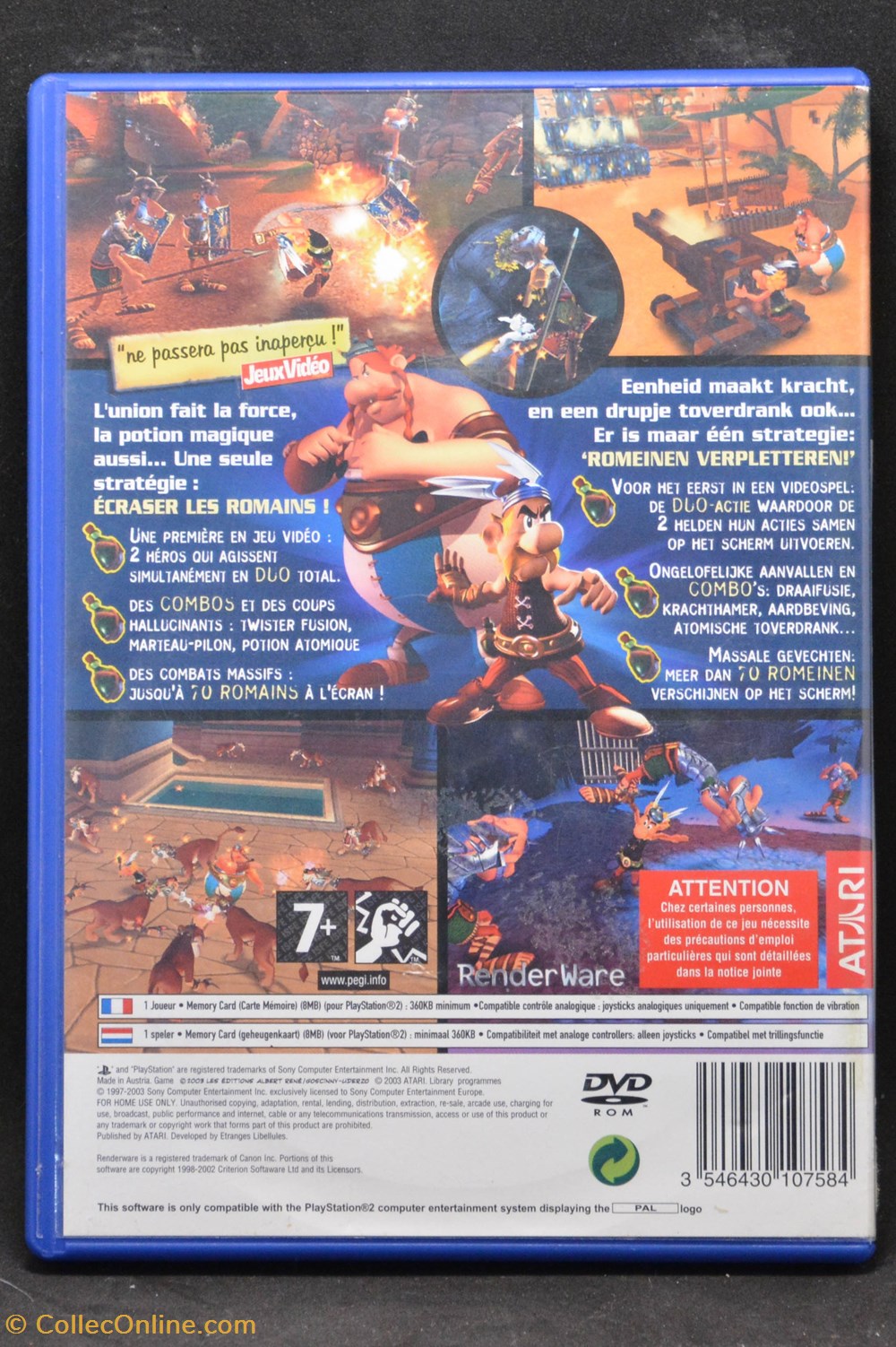 Jeux PS2 - 2003 - Astérix & Obélix XXL de societe jouets jeux ps2 2003 asterix obelix xxl