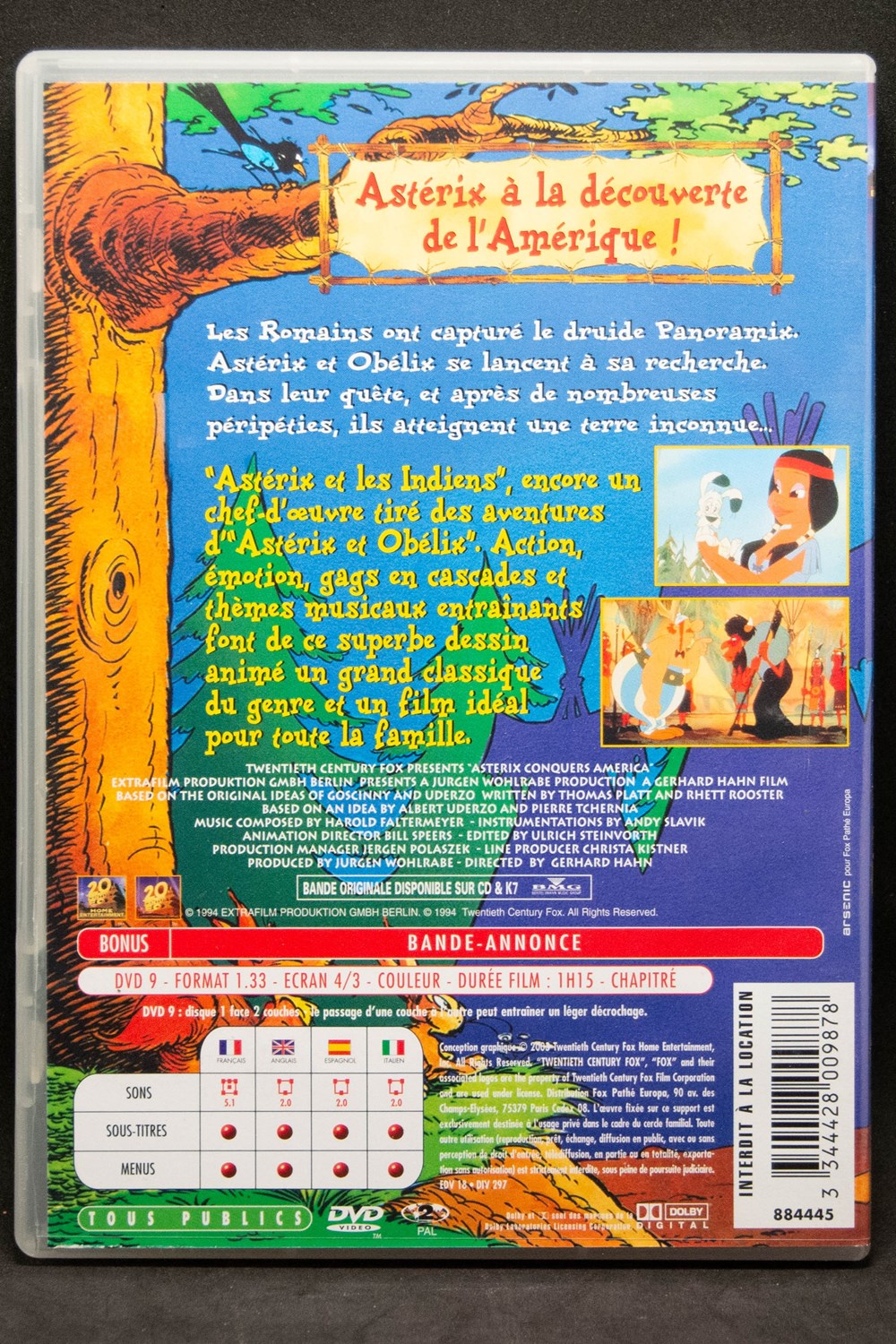 DVD - 20th Fox - 1994- Astérix et les indiens divers film blu ray dvd 20th fox 1994 asterix et les indiens