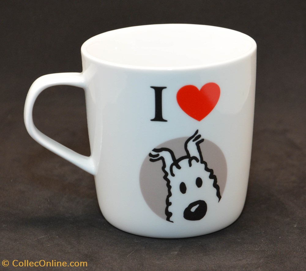 Série "I love" - Mug - Moulinsart - Milou 2 de la table argenterie service the cafe tass serie i love mug moulinsart milou