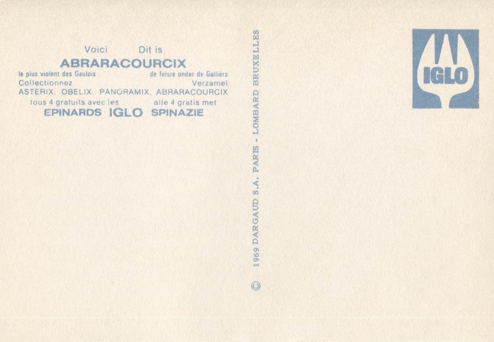 Carte - 10x15 - 1967 - IGLO - Abraracourcix cartes postales carte 10x15 1967 iglo abraracourcix