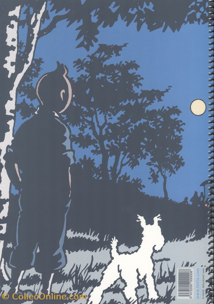 Cahier - 2009 - Moulinsart - 21x29,7 spirale - Clair de Lune vieux papier autre cahier 2009 moulinsart 21x29 7 spirale clair de lune