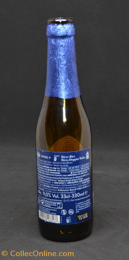 Leffe Rituel - Blonde - BE - 9% - 33cl art la table argenterie bistrot alimentation bouteille leffe rituel blonde be 9 33cl