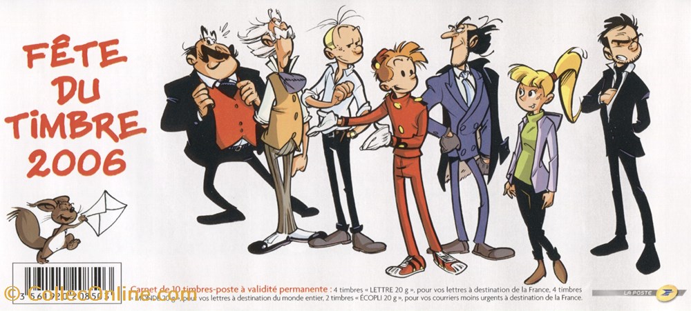 france carnet neuf 2006 10xlv fete du timbre spirou