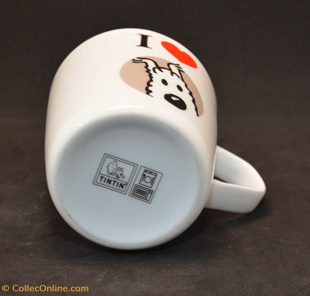 Série "I love" - Mug - Moulinsart - Milou 3 de la table argenterie service the cafe tass serie i love mug moulinsart milou
