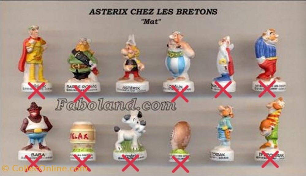 2012 - Série "Astérix chez les bretons (mat)" divers feves 2012 serie asterix chez les bretons mat