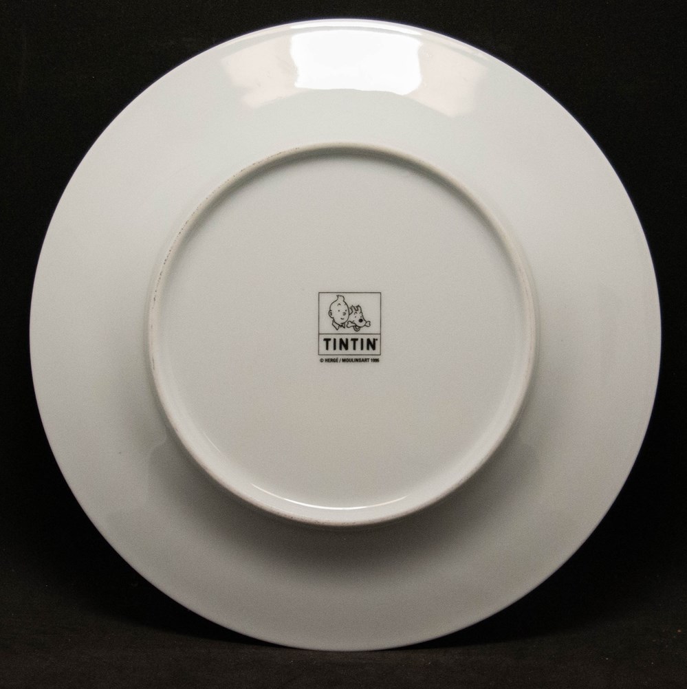 Moulinsart - 1996 - Le trésor de Rackam le Rouge - Assiette à dessert Scaphandre la table argenterie assiettes plats moulinsart 1996 le tresor de rackam le rouge assiette a dessert scaphandre