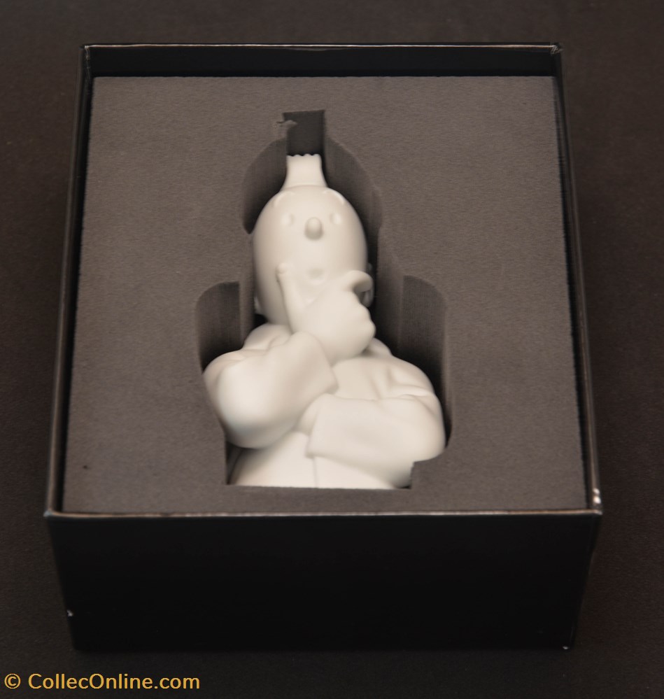 figurine buste porcelaine moulinsart 2013 12 5 cm tintin pense mat