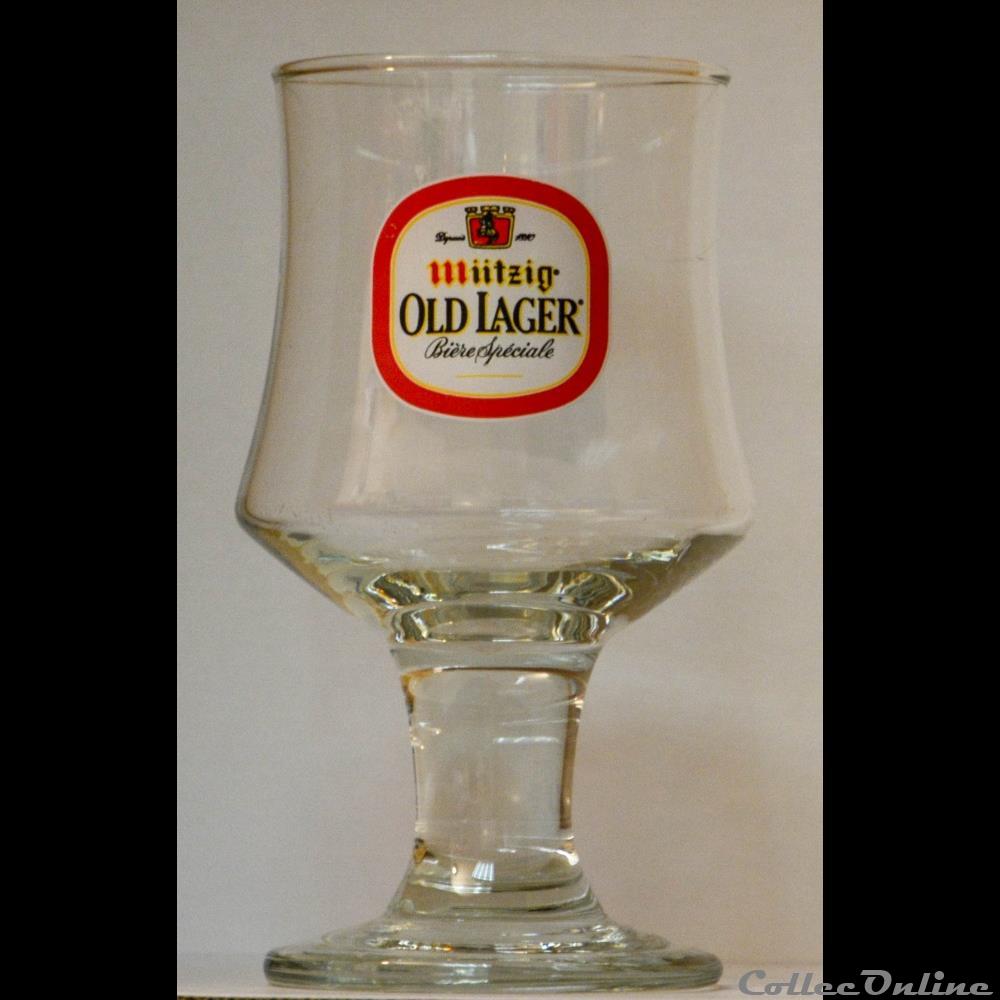 Mützig - Old Lager - 01 art de table argenterie bistrot alimentation verre mutzig old lager 01