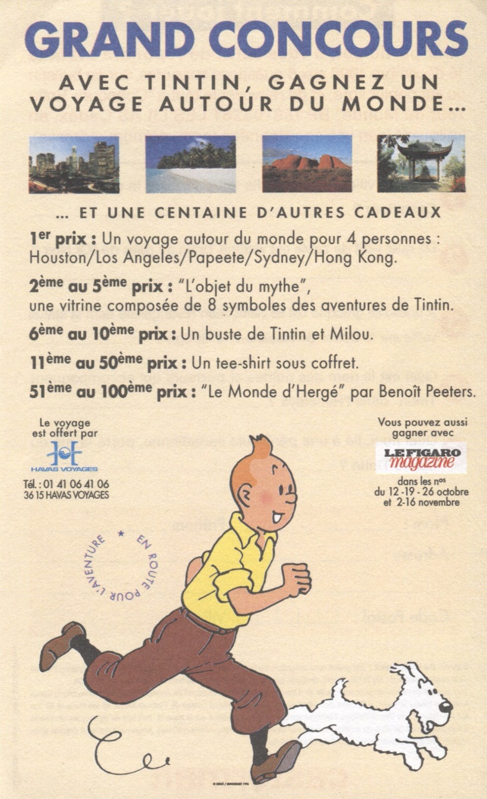Le Figaro magazine - 1996 - Coupon concours documents anciens tickets d entree le figaro magazine 1996 coupon concours