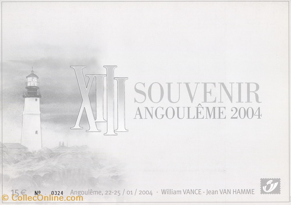timbre belgique 1er jour neuf 2004 angouleme xiii