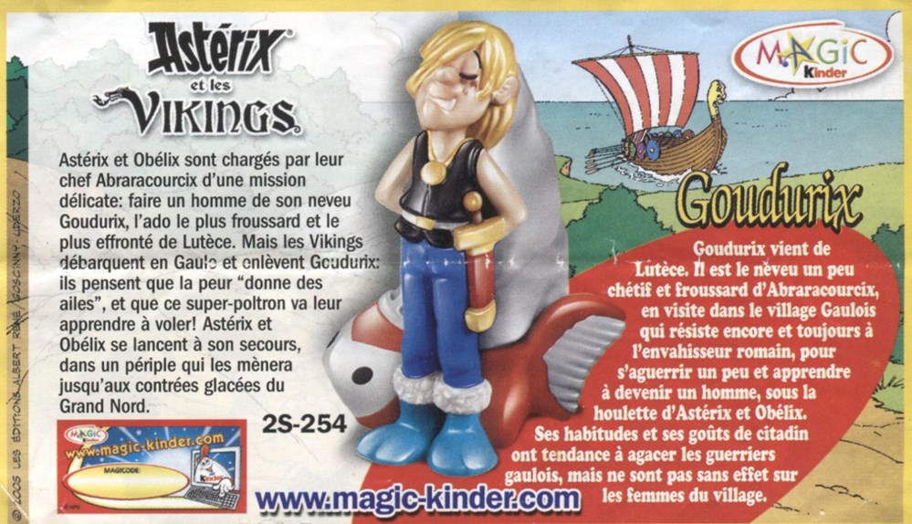 Série 04 - Astérix et les Vikings - 2006 - 2S-254 - Goudurix - Notice figurines serie 04 asterix et les vikings 2006 2s 254 goudurix notice