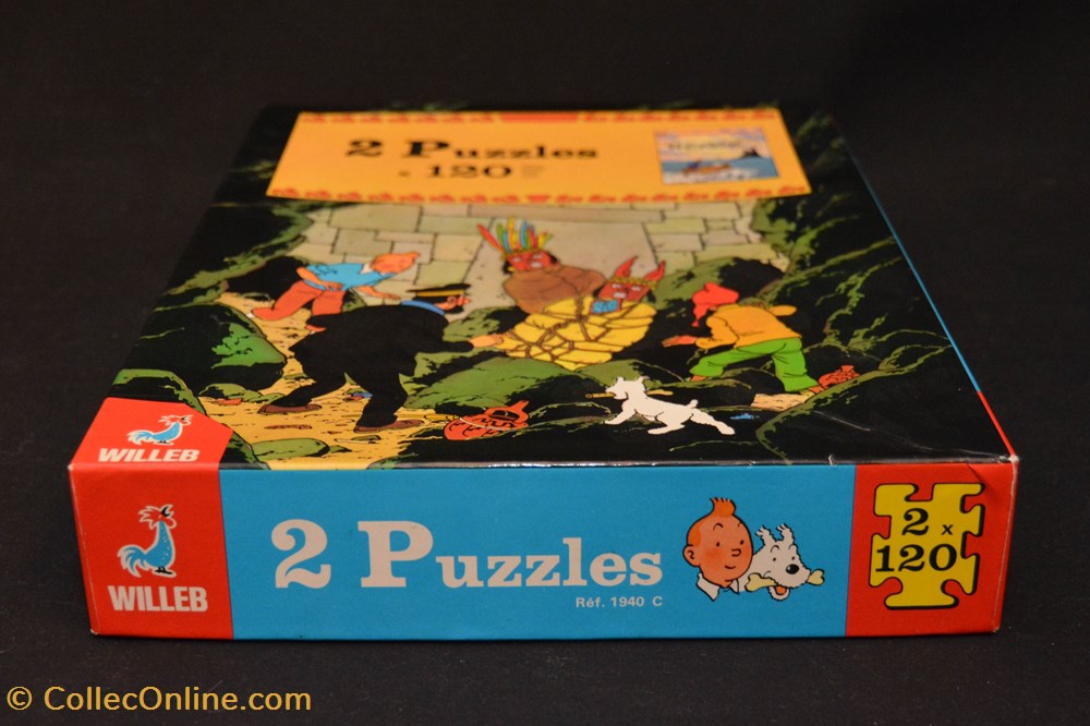 Willeb - 1979 - 2x120 pièces - Le temple du soleil - L'île noire 3 jeux jouet puzzle willeb 1979 2x120 pieces le temple du soleil ile noire