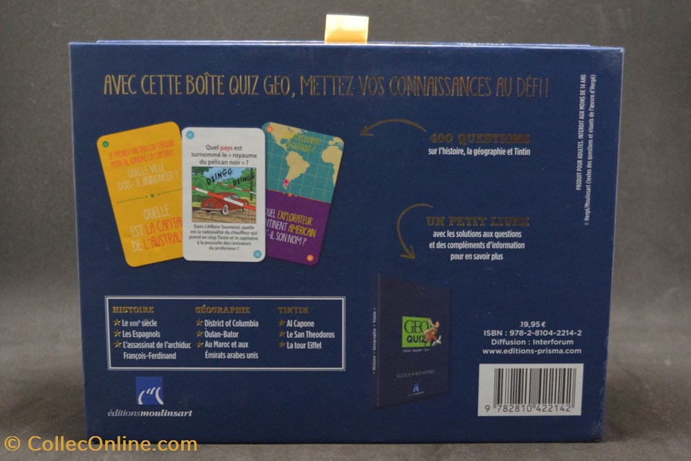 Moulinsart - Géo Quizz - Edition de luxe jeux societe jouets moulinsart geo quizz edition de luxe