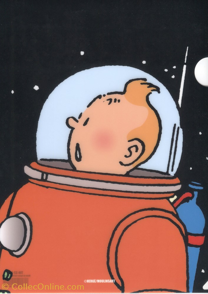 Pochette souple - Tintin cosmonaute vieux papier autre pochette souple tintin cosmonaute