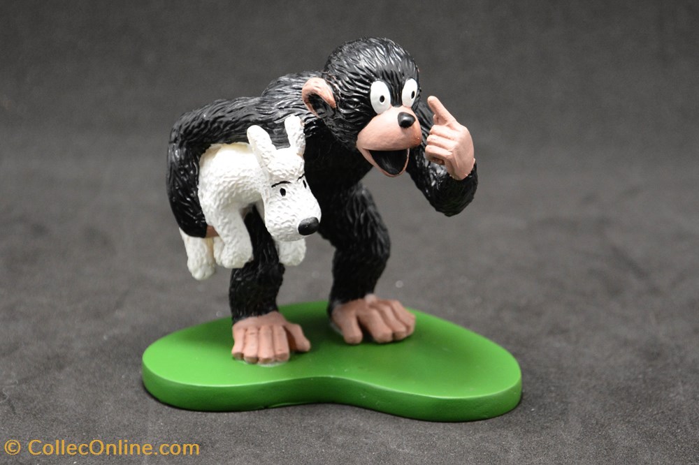 Scéne Milou et le gorille figurine scene milou et le gorille