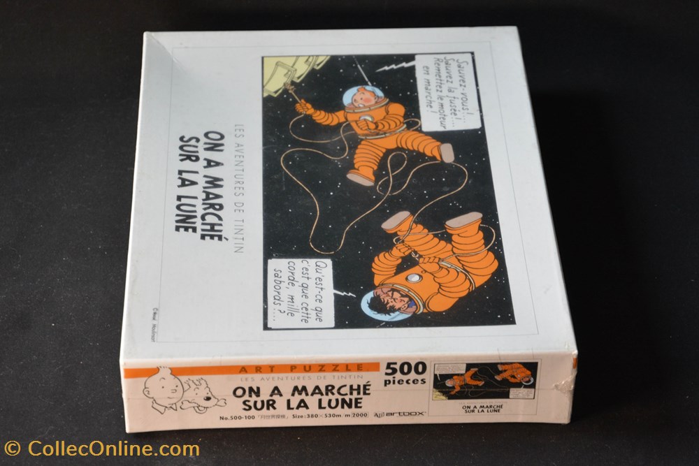 jeux jouet puzzle artbox japon annees 90 500 pieces on a marche sur la lune