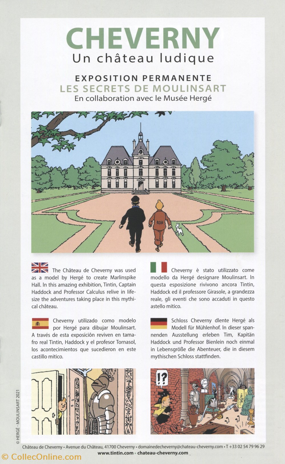 documents anciens tickets d entree cheverny brochure 2