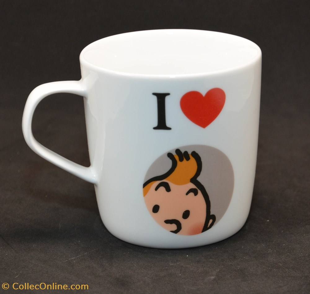 Série "I love" - Mug - Moulinsart - Tintin 2 de la table argenterie service the cafe tass serie i love mug moulinsart tintin