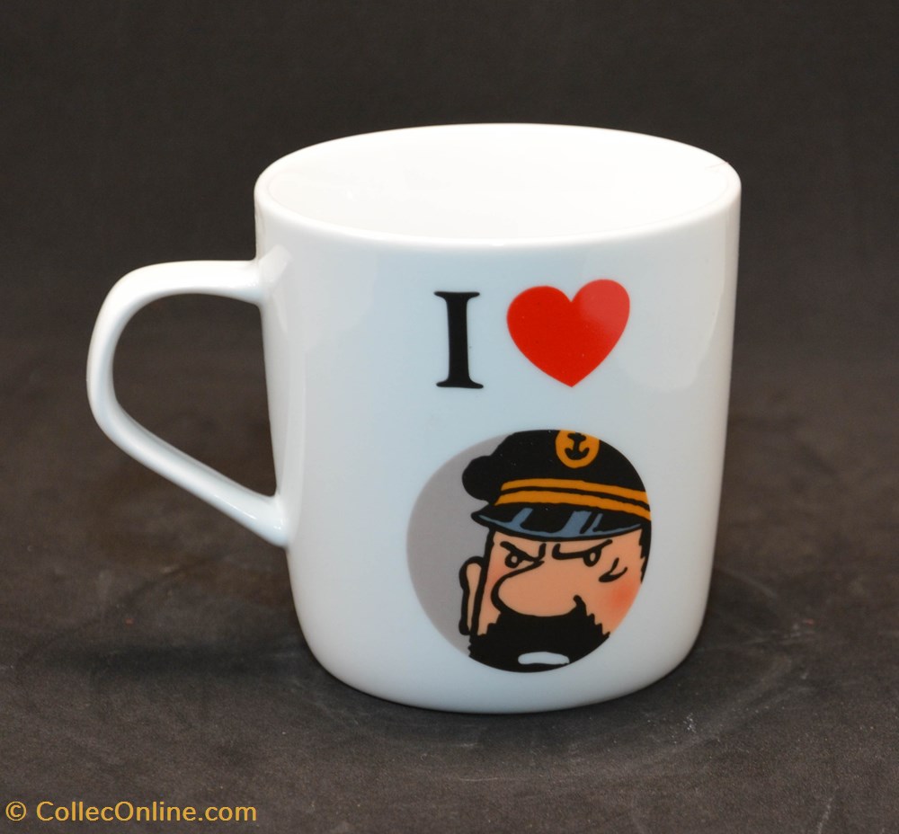 Série "I love" - Mug - Moulinsart - Capitaine Haddock 2 de la table argenterie service the cafe tass serie i love mug moulinsart capitaine haddock