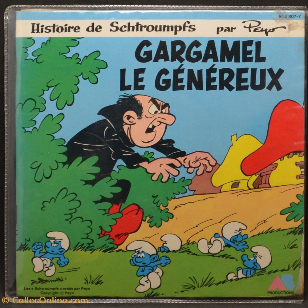 Vinyl - 45 tours - Histoire de Schtroumpfs - Gargamel le généreux musique instruments disques vinyles vinyl 45 tours histoire de schtroumpfs gargamel le genereux