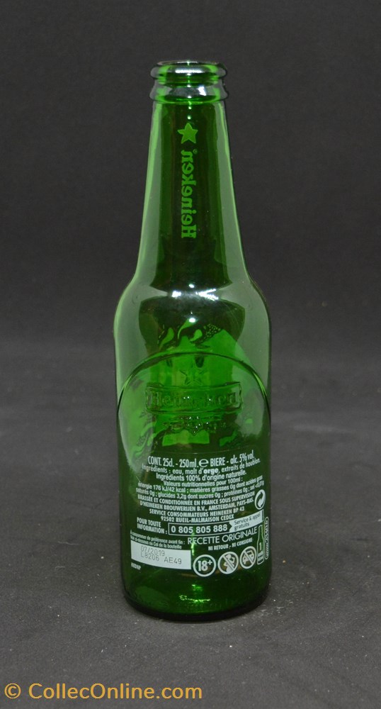 Heineken - France - Blonde - FR - 5% - 25cl art la table argenterie bistrot alimentation bouteille heineken france blonde fr 5 25cl