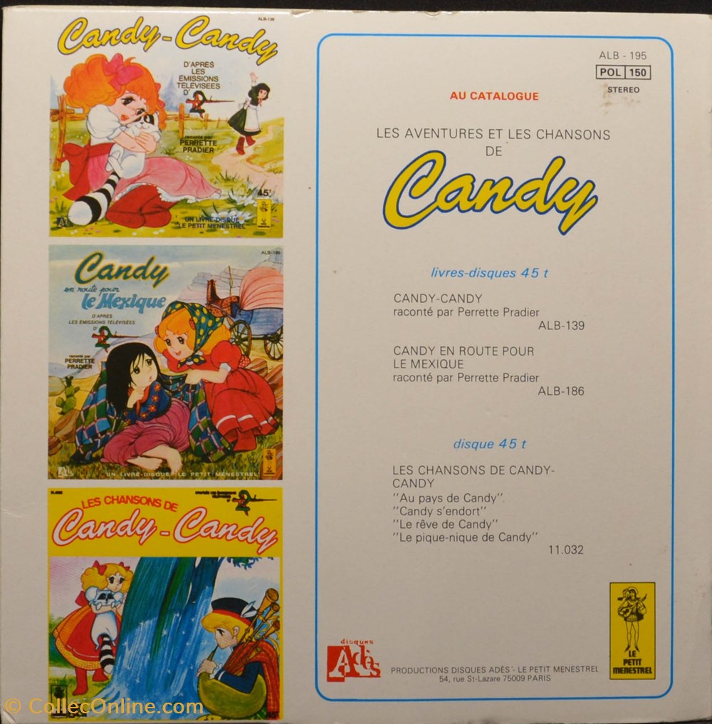 musique instruments disques vinyles vinyl 45 tours 1980 candy sauve la pension de melle pony