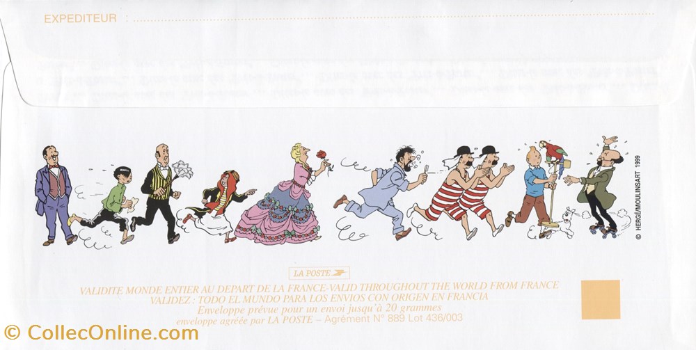 timbre france pap carte neuf 2000 les aventures de tintin
