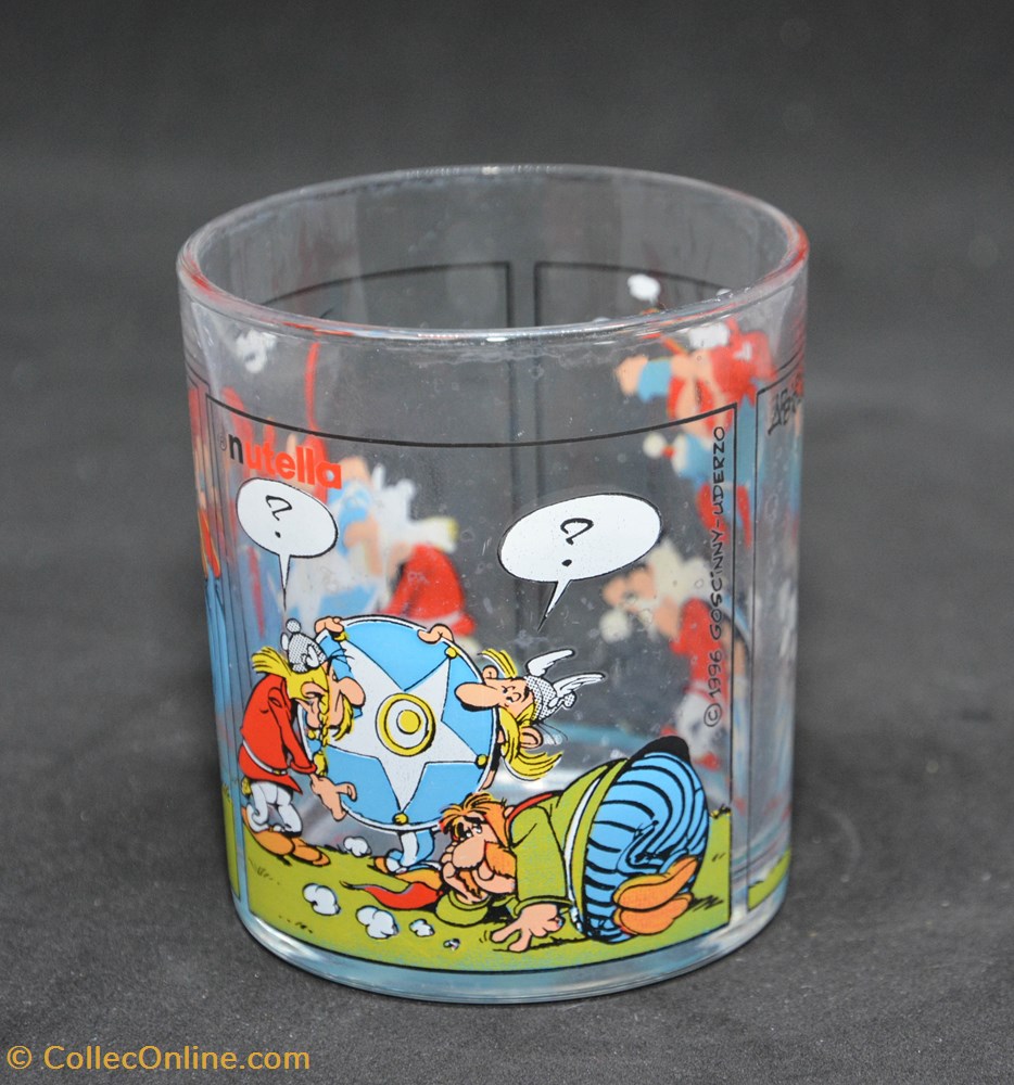 1996 - Nutella - Abraracourcix 4 art de table argenterie verre 1996 nutella abraracourcix