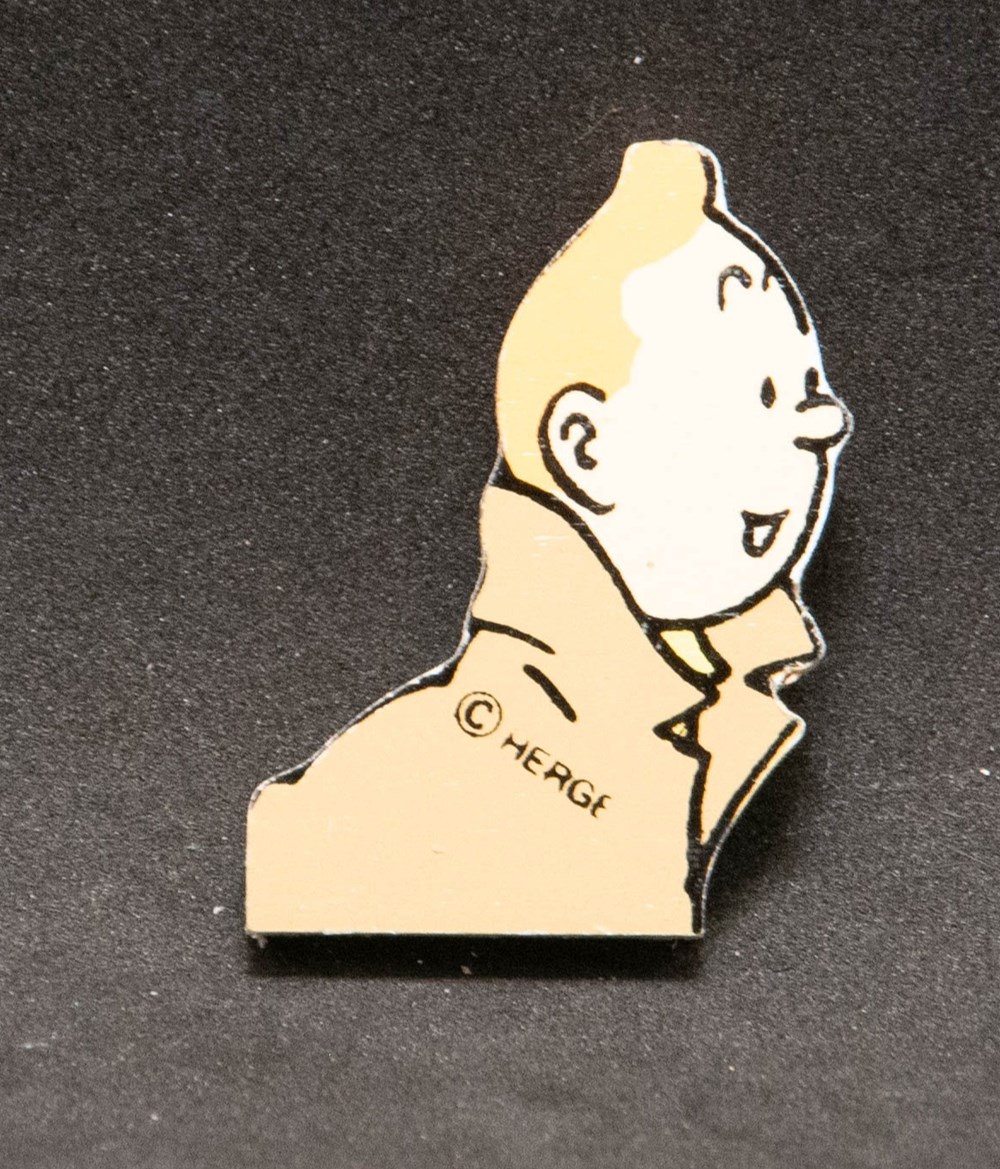 divers decorations magnets autocollants magnet 1992 serie buste tintin en imper