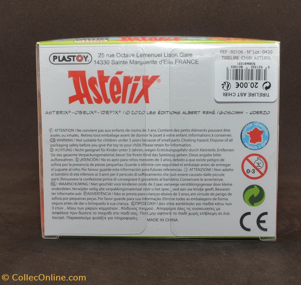 figurines plastoy 2020 tirelire chibi asterix