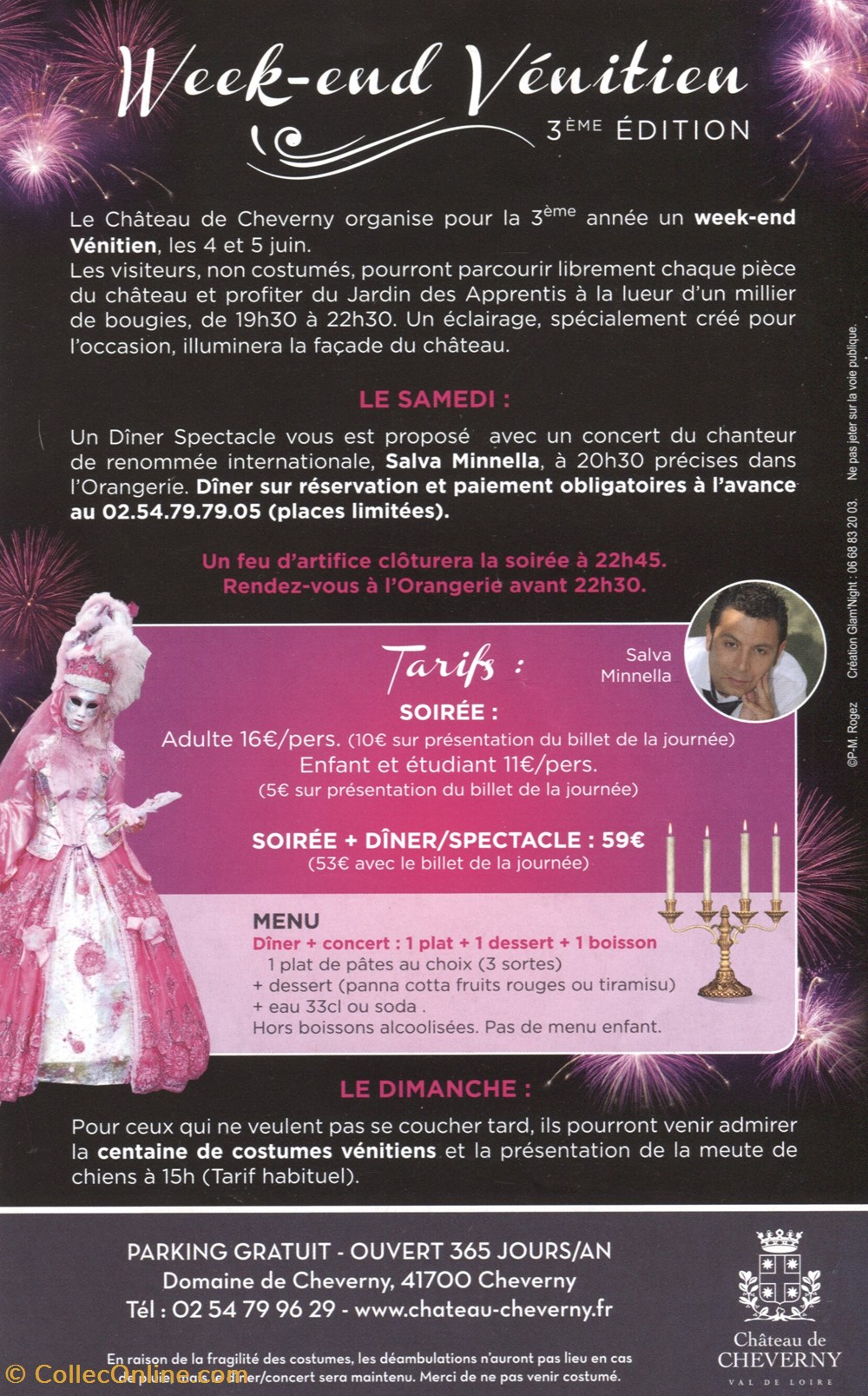 Cheverny - Brochure - Evénement 2016 documents anciens tickets d entree cheverny brochure evenement 2016