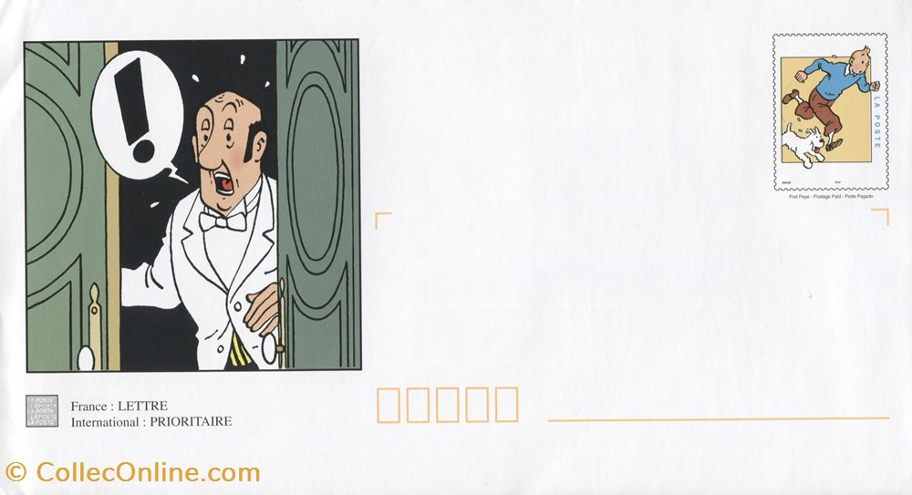 timbre france pap carte neuf 2000 fanfare a moulinsart