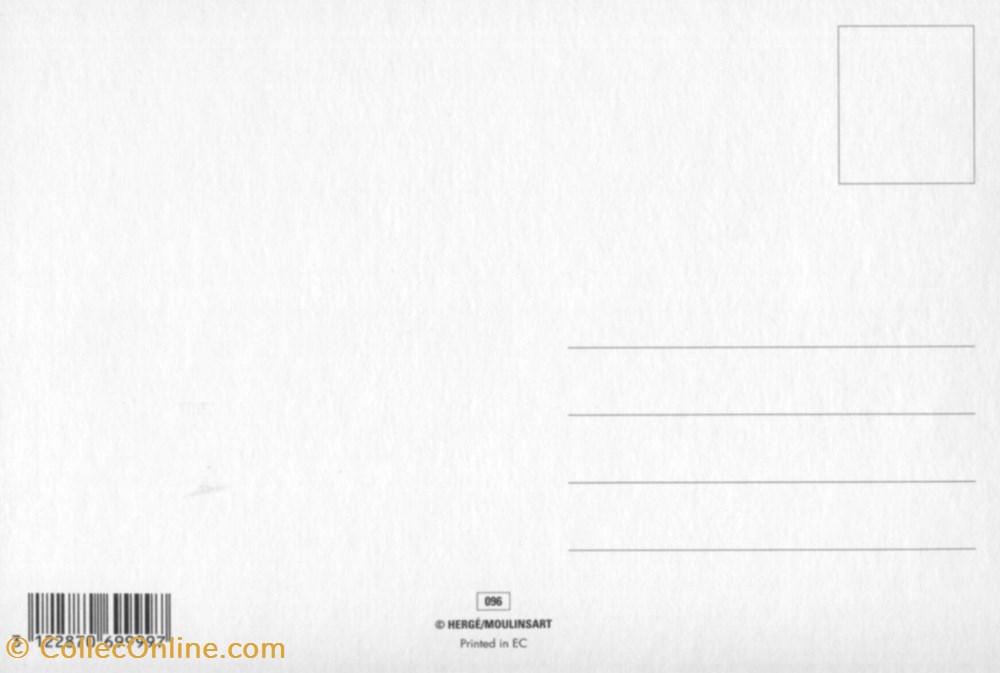 postale carte moulinsart 10x15 les cigares du pharaon 096