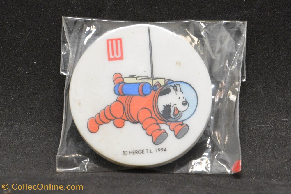 Gomme LU - 1994 - Milou astronaute documents anciens autres gomme lu 1994 milou astronaute