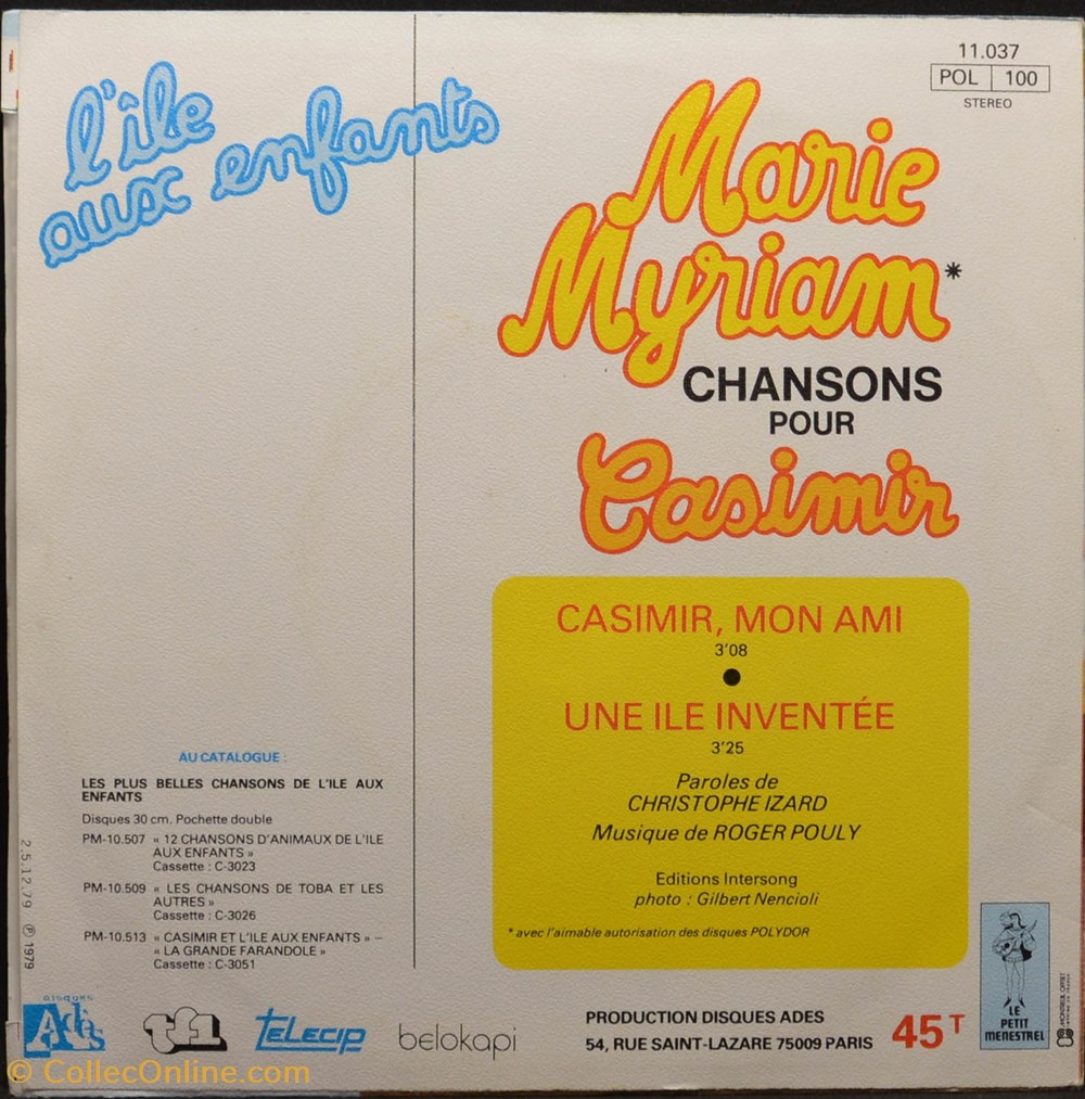 Vinyl - 45 tours - 1979 - Casimir musique instruments disques vinyles vinyl 45 tours 1979 casimir